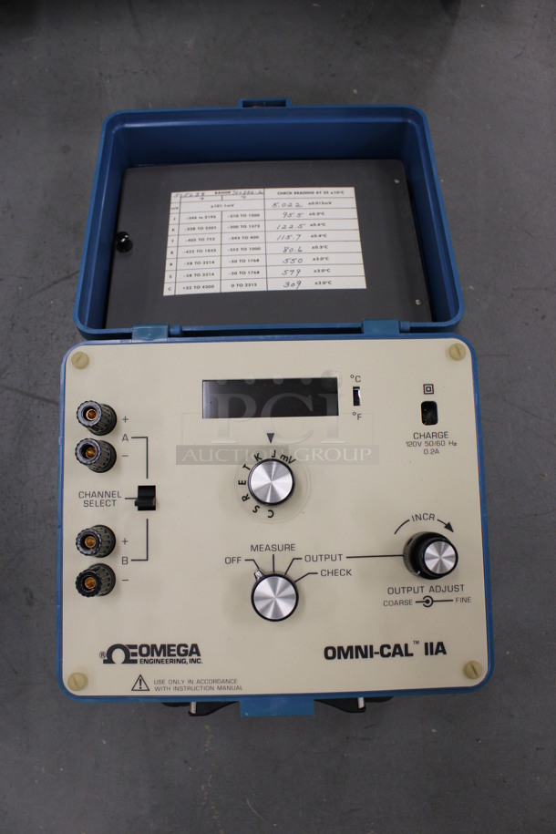 Omega Omni-cal IIA Thermoouple Calibrator. 5.5x7.5x7.5. (Basement: Room 019)