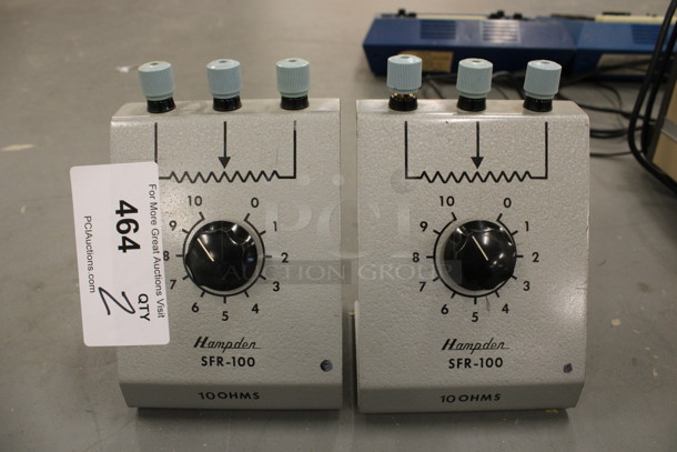 2 Hampden Model SFR-100 10 Ohm Units. 5x4x7. 2 Times Your Bid! (Basement: Room 019)