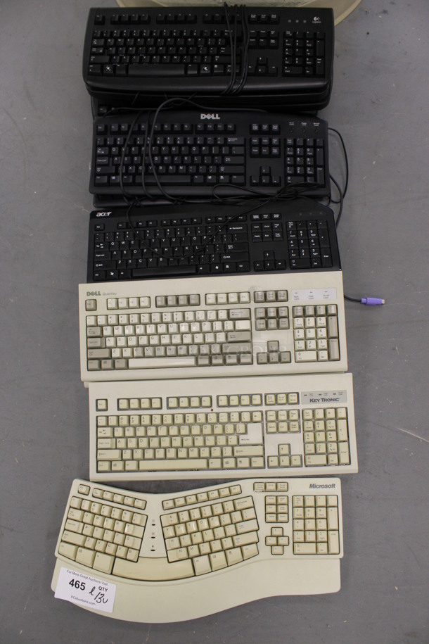 ALL ONE MONEY! Lot of 13 Various Keyboards! Includes 18x7x1. (Basement: Room 019)