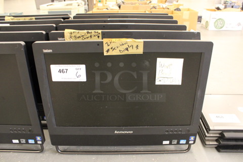 6 Lenovo ThinkCentre M92z 20" Computer Monitors. 6 Times Your Bid! (Basement: Room 019)