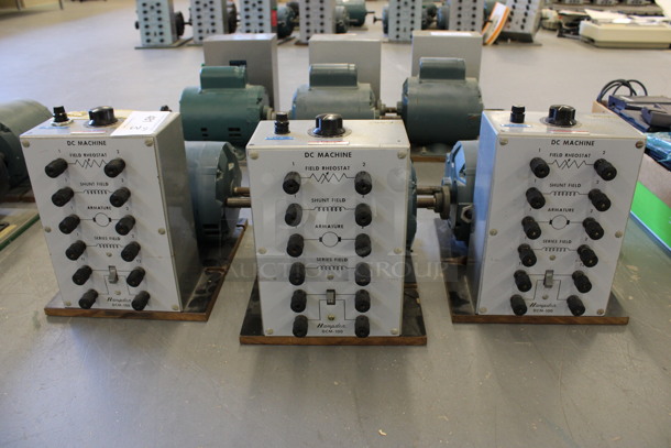 3 Hampden Model DCM-100 DC Machine Motors. 13x14x10.5. 3 Times Your Bid! (Basement: Room 019)