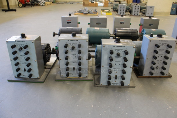 4 Hampden Model DCG-100 DC Generator Motors. 13x14x10.5. 4 Times Your Bid! (Basement: Room 019)