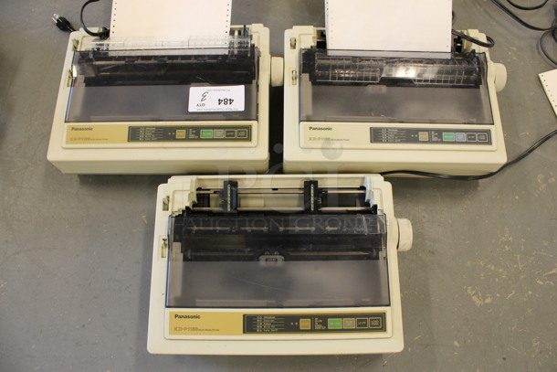 3 Panasonic Model KX-P1150 Countertop Multi Model Printer Typewriters. 17x12x5.5. 3 Times Your Bid! (Basement: Room 019)