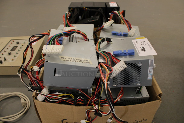 ALL ONE MONEY! Lot of 12 Various Power Supplies Including Dell Model H255E-00. 6x5.5x4. 