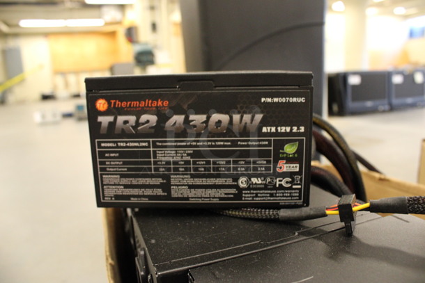 ALL ONE MONEY! Lot of 9 Thermaltake TR2 430W Power Supplies! 5.5x3.5x6. (Basement: Room 019) - Image 3 of 4