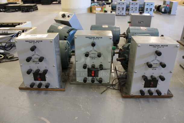 3 Hampden Model 1M-100 Induction Motors. 13x14x10.5. 3 Times Your Bid! (Basement: Room 019)