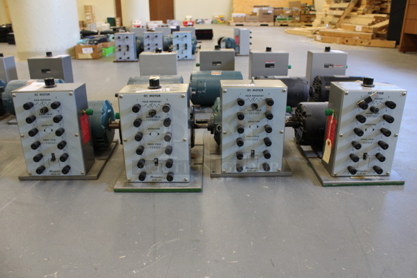 4 Hampden Model DCM-100 DC Motors. 13x14x10.5. 4 Times Your Bid! (Basement: Room 019)