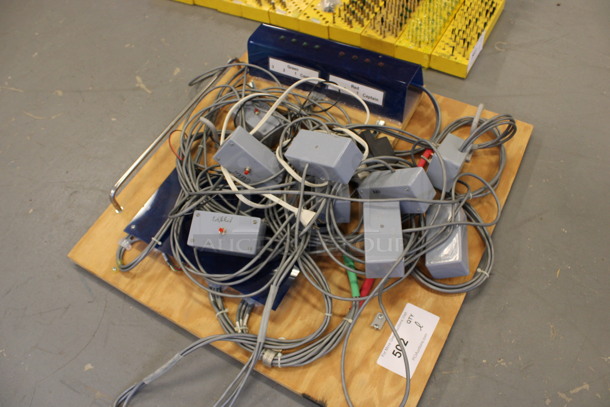 ALL ONE MONEY! Lot of 9 Gray Metal Boxes and Board! 24x24x5. (Basement: Room 019) - Image 2 of 3