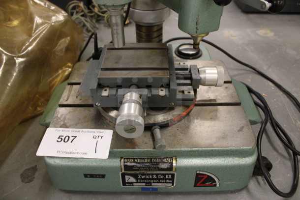 Zwick & Co Model Z 323 Metal Countertop Hardness Testing Machine w/ Cover. 16x14x22. (Basement: Room 019) - Image 3 of 9