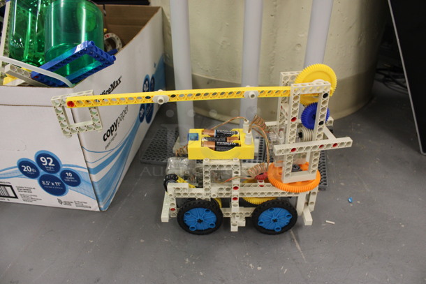 ALL ONE MONEY! Lot of 3 Wind Power Electricity Generating Turbines, 4 Air and Water Pneumatic Hydraulic Engines, 4 Assembled Units and Box of Loose Parts! (Basement: Room 019)  - Image 2 of 6