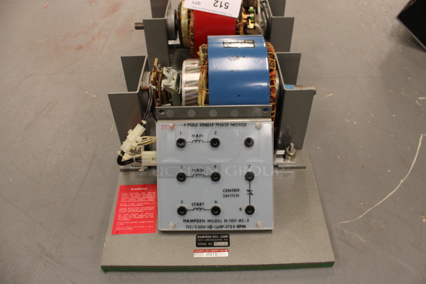 2 Hampden Motors Including 4 Pole Single Phase Motor. 12x13x7. 2 Times Your Bid! (Basement: Room 019) - Image 5 of 6