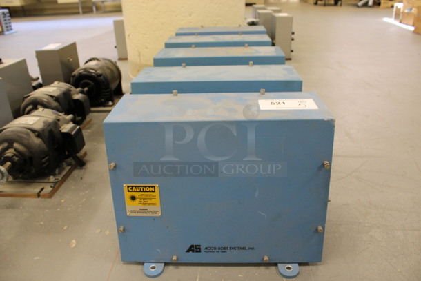 5 Accu-sort Sytems Model 55 Metal Laser Beam Barcode Scanners. 9x15.5x11.5 5 Times Your Bid! (Basement: Room 019)