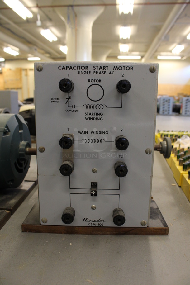 4 Hampden Motors; 3 Model RIM-100 Repulsion Induction Motor and 1 Model CSM-100 Capacitor Start Motor. 13x14x10.5. 4 Times Your Bid! (Basement: Room 019) - Image 5 of 10
