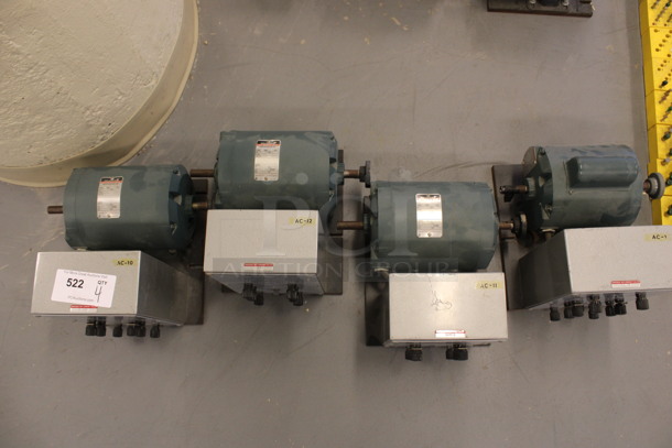 4 Hampden Motors; 3 Model RIM-100 Repulsion Induction Motor and 1 Model CSM-100 Capacitor Start Motor. 13x14x10.5. 4 Times Your Bid! (Basement: Room 019) - Image 10 of 10