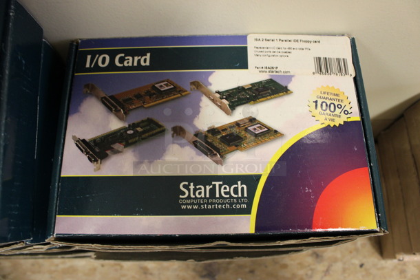 8 IN ORIGINAL BOX! StarTech I/O Cards. 5x6.5x1. 8 Times Your Bid! (Room 108)