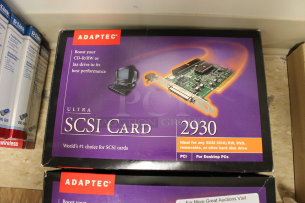2 IN ORIGINAL BOX! Adaptec SCSI Cards. 2 Times Your Bid! (Room 108)