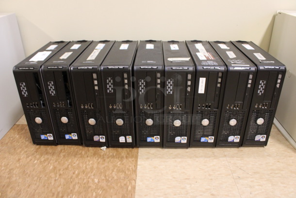 11 Dell Optiplex Computer Towers Including 745 and 760. 4x14x12. 11 Times Your Bid! (Room 108)