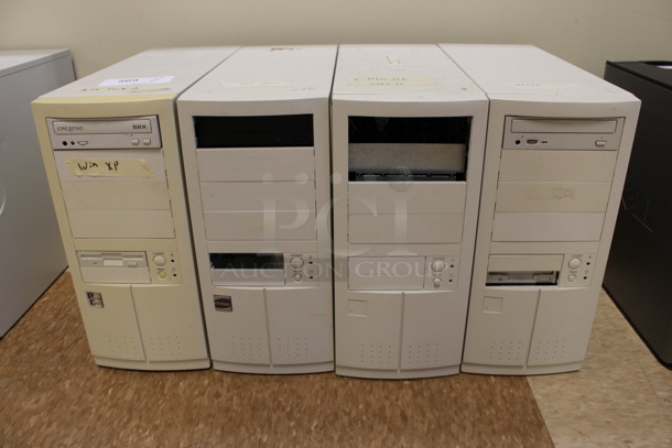 4 Various Computer Towers. 7.5x19x17. 4 Times Your Bid! (Room 108)