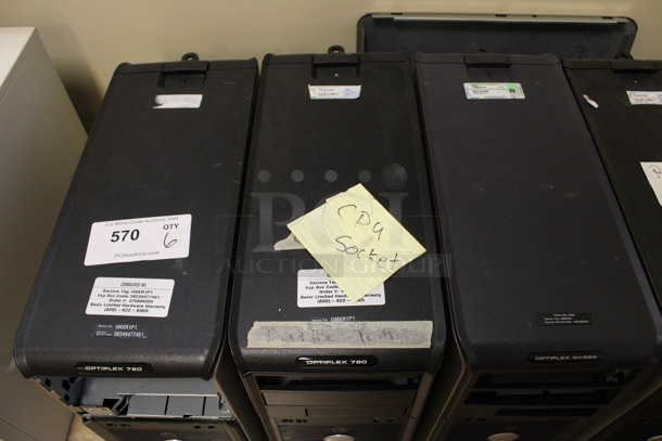 6 Dell Optiplex 760 Computer Towers. 7.5x17x16. 6 Times Your Bid! (Room 108) - Image 6 of 6