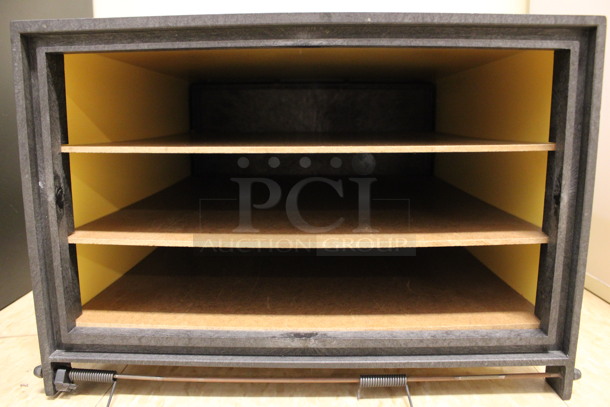 Wood Pattern Shelving Unit. 14x16.5x9.5. (Room 108) - Image 2 of 3