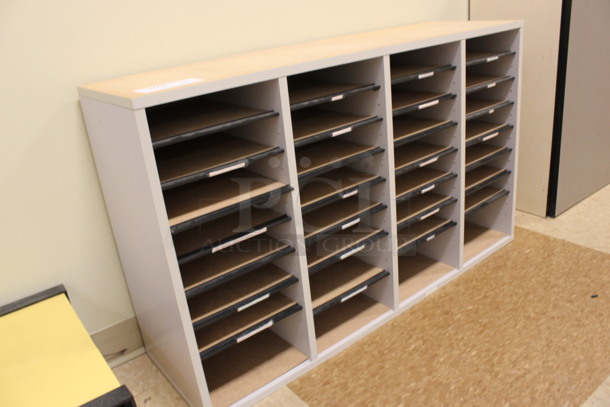 Wood Pattern Shelving Unit. 39.5x12x24. (Room 108) - Image 2 of 4