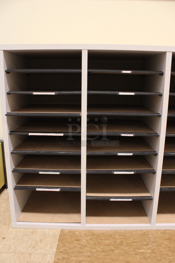Wood Pattern Shelving Unit. 39.5x12x24. (Room 108) - Image 3 of 4