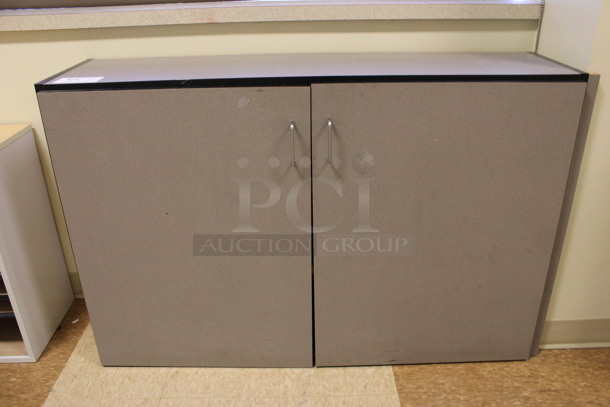 Gray Counter w/ 2 Doors. 47.5x14x31. (Room 108) - Image 1 of 4