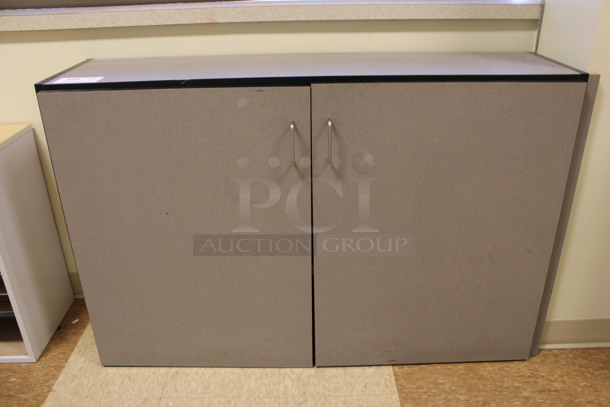 Gray Counter w/ 2 Doors. 47.5x14x31. (Room 108)