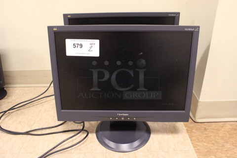 2 ViewSonic VA1903wb 19" Computer Monitors. 2 Times Your Bid! (Room 108)