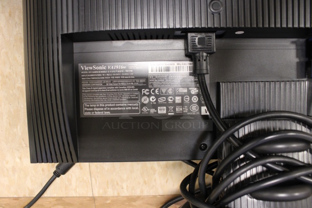 3 Various Computer Monitors; ViewSonic Model VA1916w and 2 Dell. 19". 3 Times Your Bid! (Room 108) - Image 3 of 7