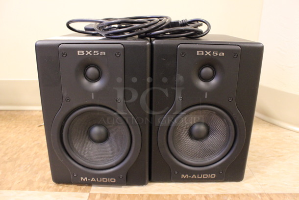 2 M-Audio Model BX5a Studiophile Speakers. 7x8x10. 2 Times Your Bid! (Room 108)