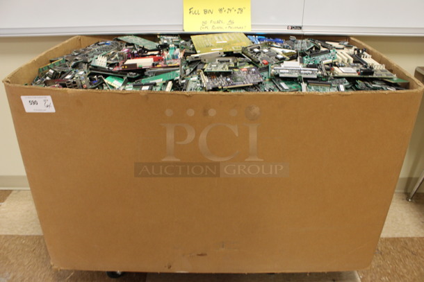 ALL ONE MONEY! MEGA LOT of Box of Approximately 430 Pounds of Various Microchips, Circuit Boards and Processors! Does NOT Come w/ Dolly That The Box Is On. 48x24x28. (Room 108) - Image 5 of 6