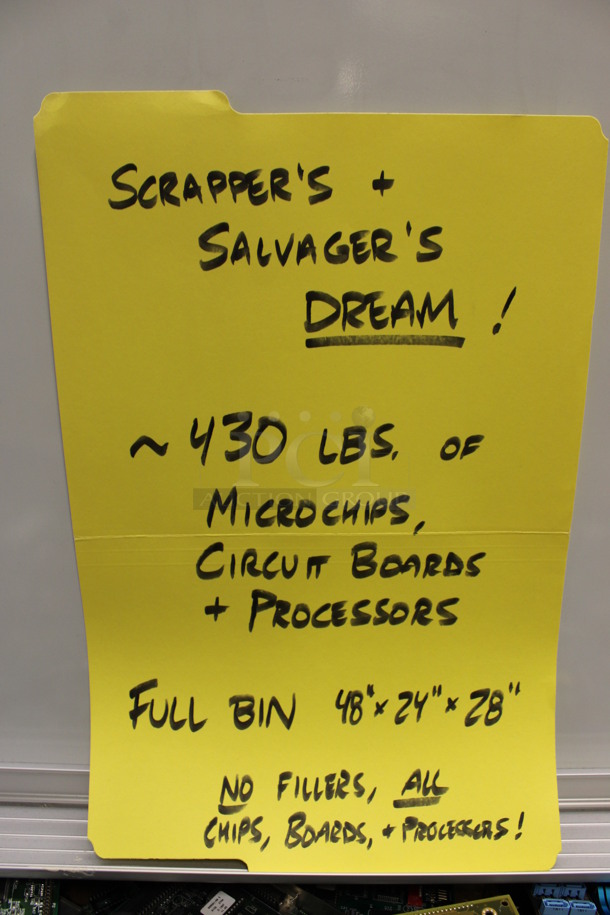 ALL ONE MONEY! MEGA LOT of Box of Approximately 430 Pounds of Various Microchips, Circuit Boards and Processors! Does NOT Come w/ Dolly That The Box Is On. 48x24x28. (Room 108) - Image 6 of 6