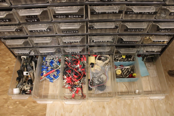 2 Gray Metal 36 Drawer Units. Comes w/ Contents. 18x6x11.5. 2 Times Your Bid! (Room 108) - Image 4 of 4