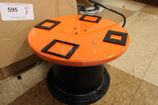 Orange and Black Spool. 12x12x8. (Room 108)