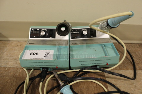 2 Weller Model EC2000 Metal Electronic Control Soldering Stations. 6x10x10. 2 Times Your Bid! (Room 108)