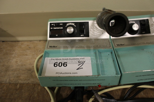 2 Weller Model EC2000 Metal Electronic Control Soldering Stations. 6x10x10. 2 Times Your Bid! (Room 108) - Image 2 of 6