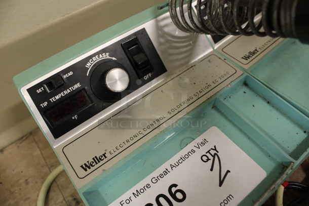 2 Weller Model EC2000 Metal Electronic Control Soldering Stations. 6x10x10. 2 Times Your Bid! (Room 108) - Image 6 of 6