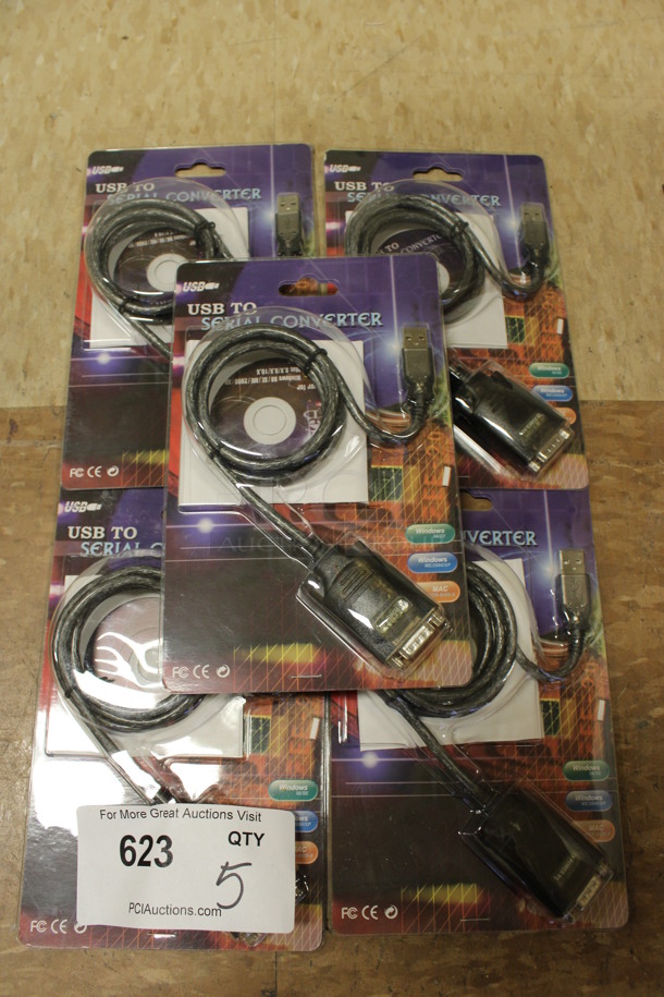 5 BRAND NEW! USB To Serial Converters.  5 Times Your Bid! (Room 108) - Image 1 of 2