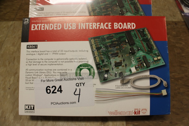4 BRAND NEW IN BOX! Velleman Extended USB Interface Boards. 9x6. 4 Times Your Bid! (Room 108) - Image 2 of 3