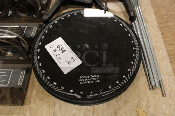 ALL ONE MONEY! Lot of 6 FAsco Free Fall Atwood, 6 Force Table, 6 Metal Rods and 6 Tripod Bases on Casters. Includes 7x6x4.5. (Room 108) - Image 4 of 7