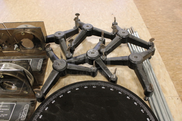 ALL ONE MONEY! Lot of 6 FAsco Free Fall Atwood, 6 Force Table, 6 Metal Rods and 6 Tripod Bases on Casters. Includes 7x6x4.5. (Room 108) - Image 6 of 7