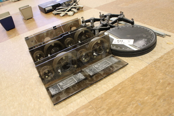 ALL ONE MONEY! Lot of 6 FAsco Free Fall Atwood, 6 Force Table, 6 Metal Rods and 6 Tripod Bases on Casters. Includes 7x6x4.5. (Room 108) - Image 7 of 7