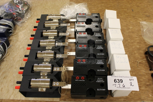 ALL ONE MONEY! Lot of 7 Pasco Model WA-9857 String Vibrator and 7 Units! Includes 7x2.5x3. (Room 108)