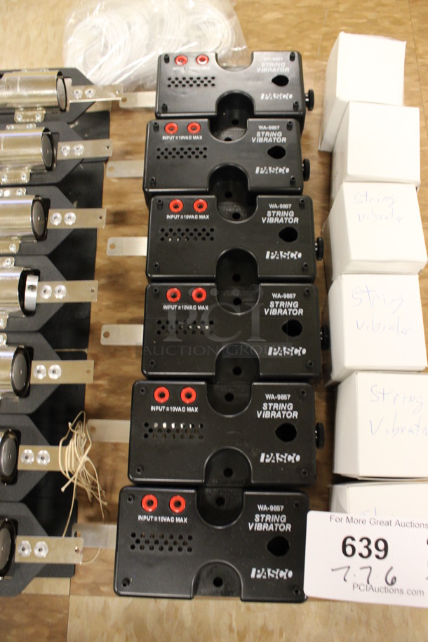 ALL ONE MONEY! Lot of 7 Pasco Model WA-9857 String Vibrator and 7 Units! Includes 7x2.5x3. (Room 108) - Image 3 of 6