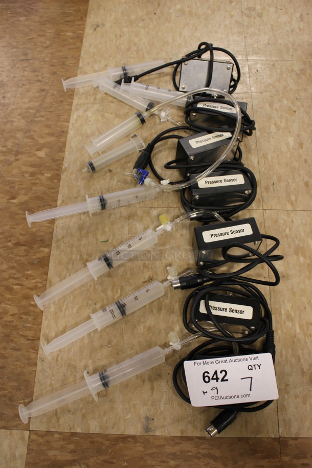 7 Pressure Sensors w/ 9 Syringes. 7 Times Your Bid! (Room 108)