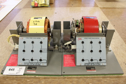 2 Hampden Motors; 2 Pole and 4 Pole. 12x14x6.5. 2 Times Your Bid! (Room 108)