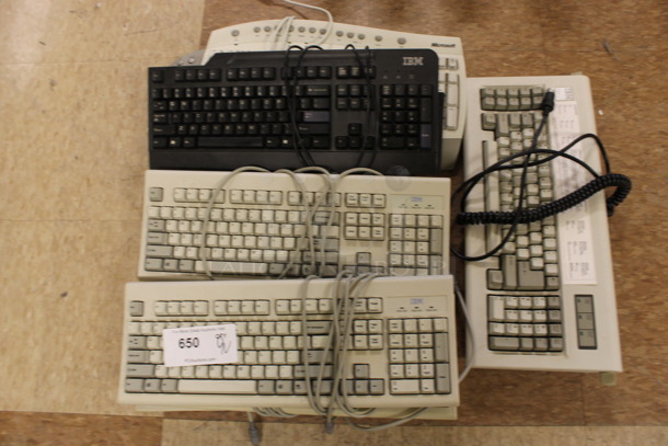 ALL ONE MONEY! Lot of 9 Various Keyboards! Includes 18x6.5x1. (Room 108)