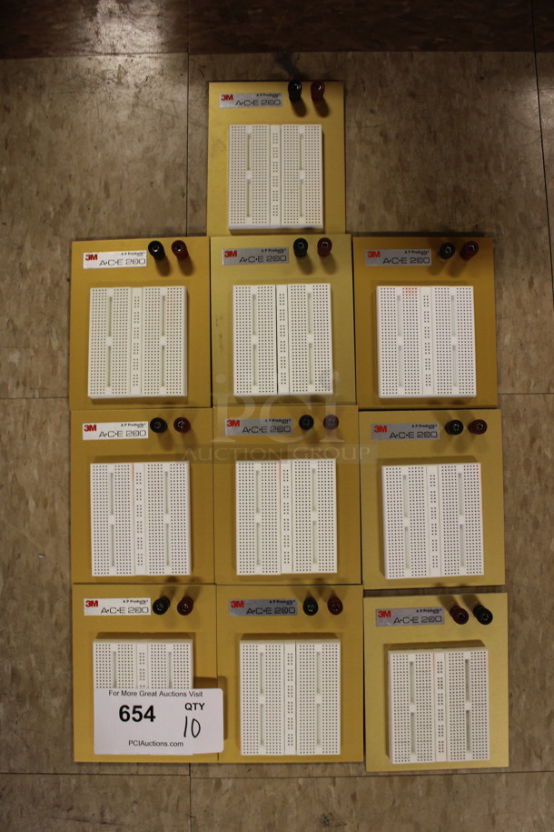 10 3M ACE 200 All Circuit Evaluator Breadboards. 4.5x5.5x1. 10 Times Your Bid! (Room 108)