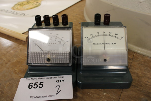2 Meters; Galvanometer and Amperes. 4x4.5x4. 2 Times Your Bid! (Room 108)
